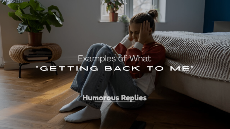 Getting Back to Me
